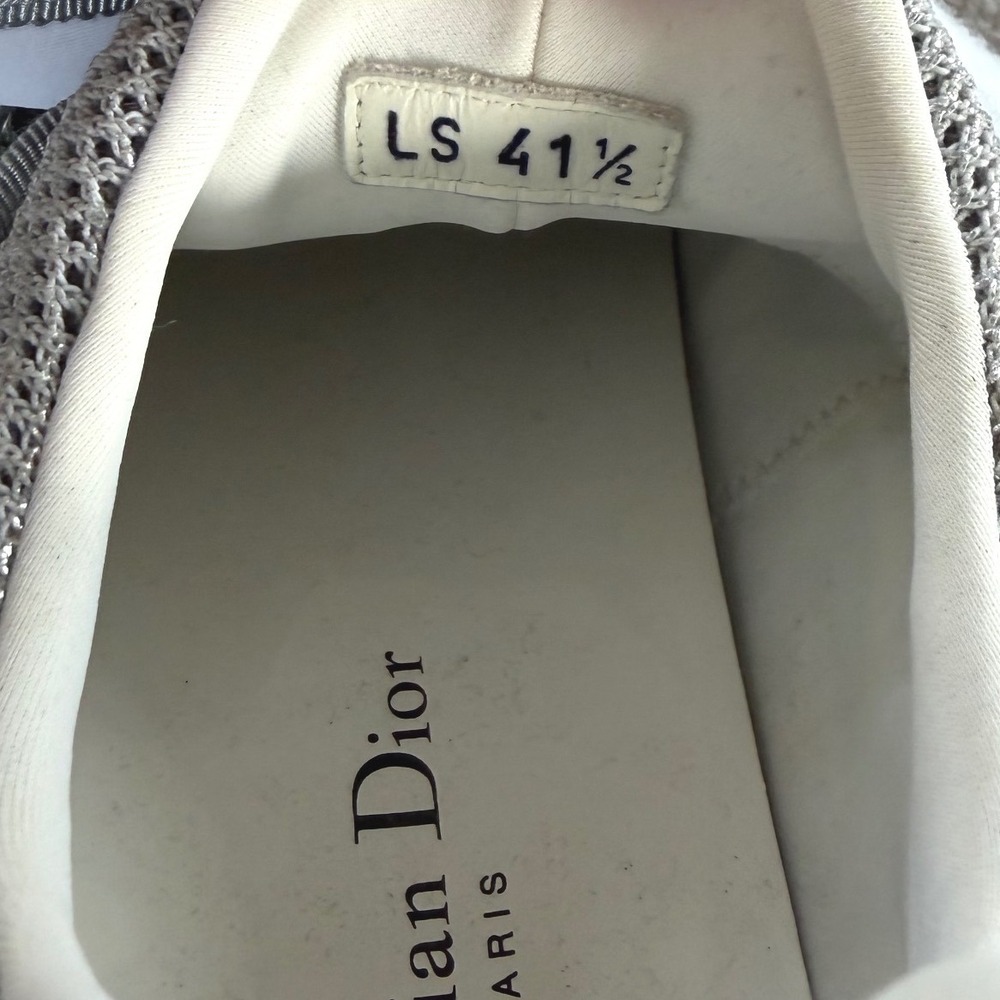 Christian Dior D-Connect Tie Dye Quilted Sneakers Grey Blue Women 11/Mens 8.5 - Picture 3 of 11
